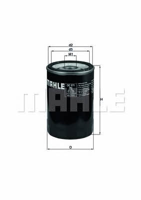 Oil Filter Mahle&#x2F;Knecht OC 571