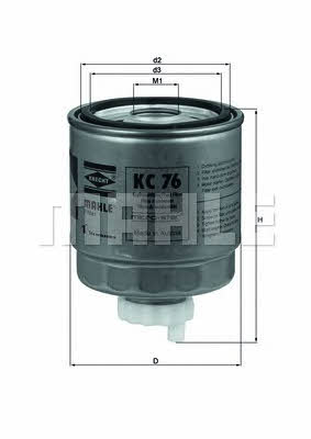 Mahle/Knecht KC 76 Fuel filter KC76