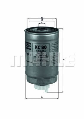 Fuel filter Mahle&#x2F;Knecht KC 80