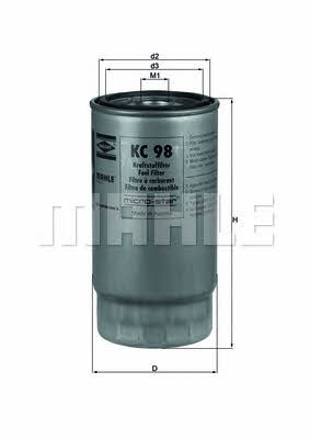 Fuel filter Mahle/Knecht KC 98