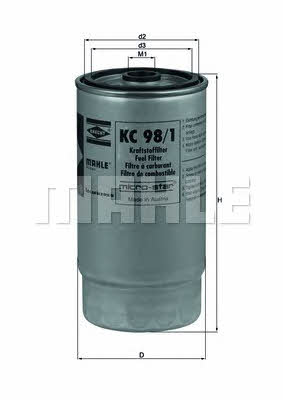 Mahle/Knecht KC 98/1 Fuel filter KC981