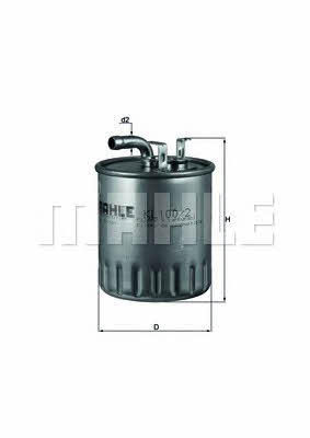 Fuel filter Mahle/Knecht KL 100/2