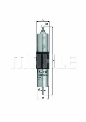 Mahle/Knecht KL 104/1 Fuel filter KL1041