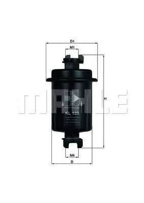 Mahle/Knecht KL 123 Fuel filter KL123