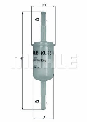 Mahle/Knecht KL 15 OF Fuel filter KL15OF