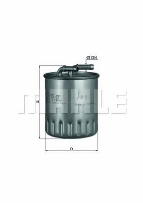 Mahle/Knecht KL 155/1 Fuel filter KL1551