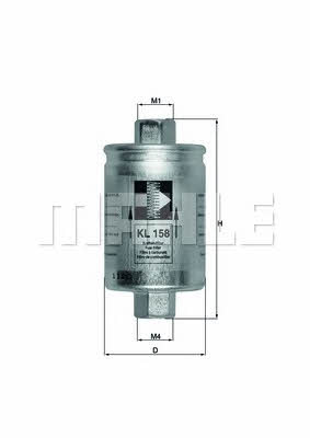 Mahle/Knecht KL 158 Fuel filter KL158
