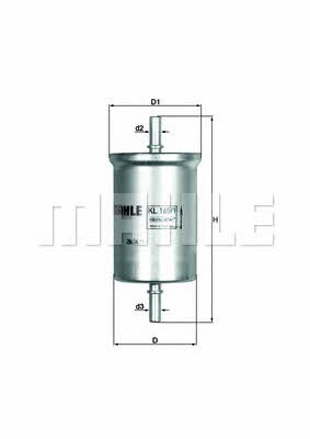 Mahle/Knecht KL 165/1 Fuel filter KL1651
