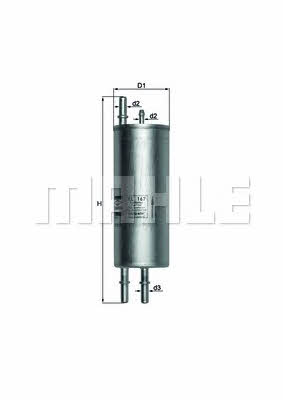 Fuel filter Mahle/Knecht KL 167