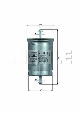 Mahle/Knecht KL 171 Fuel filter KL171