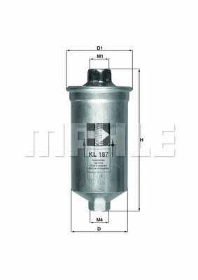 Mahle/Knecht KL 187 Fuel filter KL187
