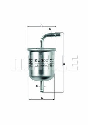 Mahle/Knecht KL 202 Fuel filter KL202
