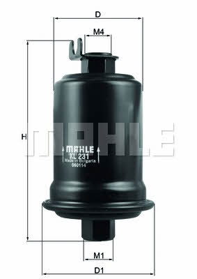 Mahle/Knecht KL 231 Fuel filter KL231
