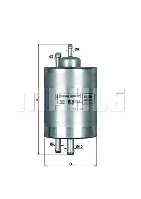 Mahle/Knecht KL 254 Fuel filter KL254