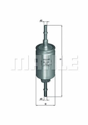 Fuel filter Mahle/Knecht KL 458