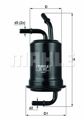 Mahle/Knecht KL 487 Fuel filter KL487