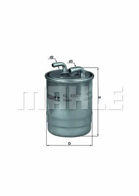 Fuel filter Mahle/Knecht KL 490/1D