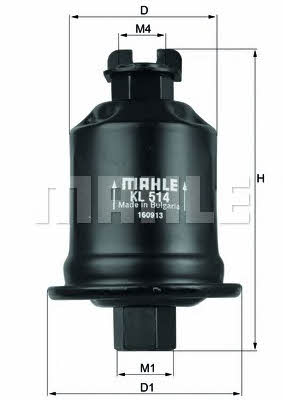 Mahle/Knecht KL 514 Fuel filter KL514