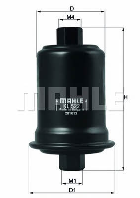 Mahle/Knecht KL 522 Fuel filter KL522