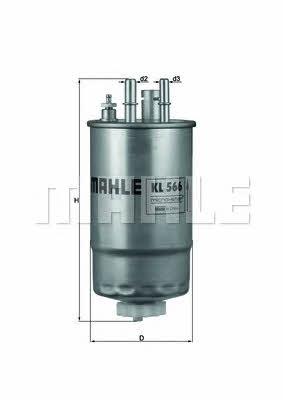 Fuel filter Mahle/Knecht KL 566