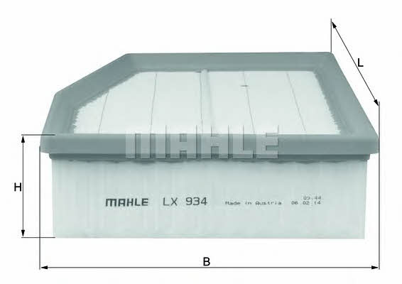 Mahle/Knecht LX 934 Air filter LX934