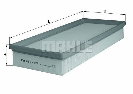 Air filter Mahle/Knecht LX 978