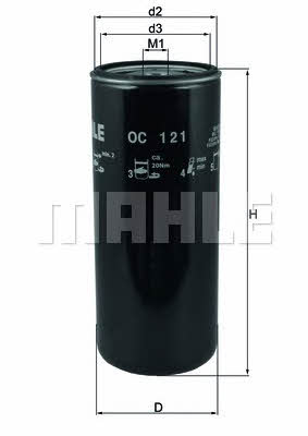 Oil Filter Mahle/Knecht OC 121