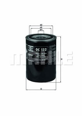Mahle/Knecht OC 132 Oil Filter OC132