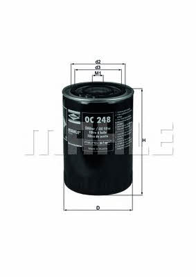 Oil Filter Mahle/Knecht OC 248