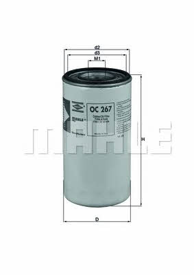 Oil Filter Mahle/Knecht OC 267