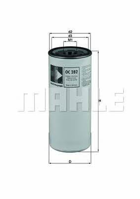 Oil Filter Mahle/Knecht OC 282