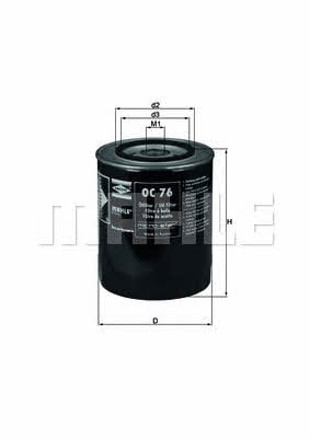 Mahle/Knecht OC 76 Oil Filter OC76
