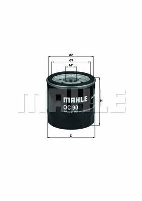 Oil Filter Mahle&#x2F;Knecht OC 90
