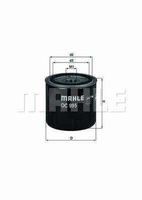 Oil Filter Mahle/Knecht OC 995