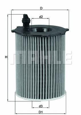 Oil Filter Mahle/Knecht OX 171/2D1