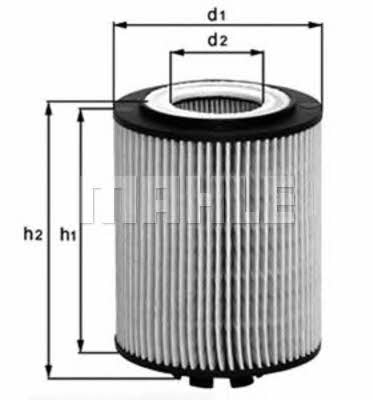 Oil Filter Mahle/Knecht OX 174D