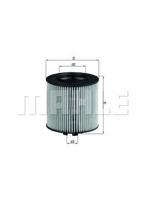 Oil Filter Mahle/Knecht OX 341D