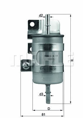 Mahle/Knecht KL 598 Fuel filter KL598