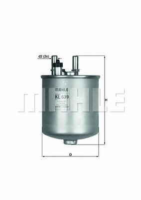 Mahle/Knecht KL 639D Fuel filter KL639D