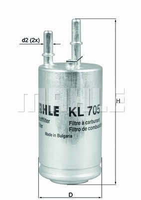 Fuel filter Mahle/Knecht KL 705