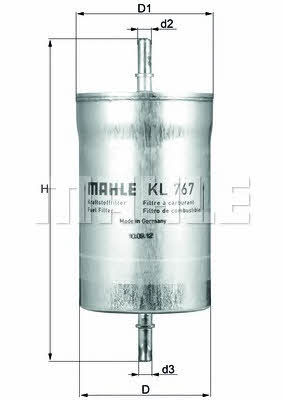 Mahle/Knecht KL 767 Fuel filter KL767