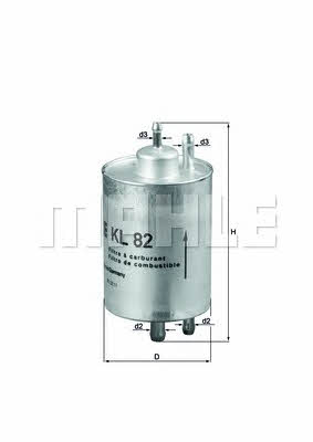 Fuel filter Mahle/Knecht KL 82