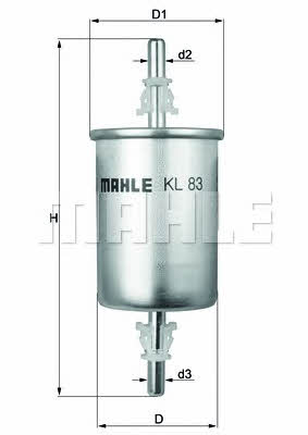 Fuel filter Mahle&#x2F;Knecht KL 83
