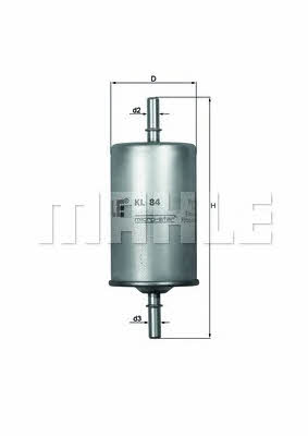 Fuel filter Mahle/Knecht KL 84