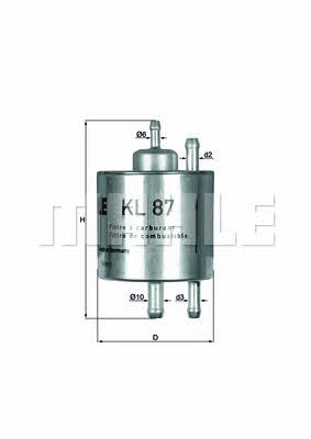 Mahle/Knecht KL 87 Fuel filter KL87