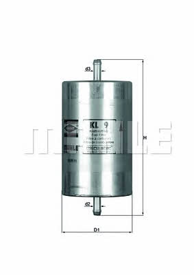 Fuel filter Mahle/Knecht KL 9