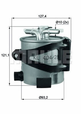 Mahle/Knecht KLH 44/25 Fuel filter KLH4425
