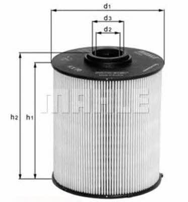 Fuel filter Mahle/Knecht KX 182/1D