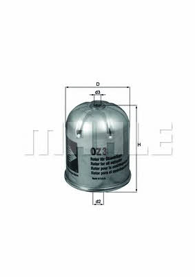 Oil Filter Mahle/Knecht OZ 3D