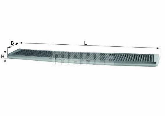 Cabin filter with activated carbon Mahle/Knecht LAK 102